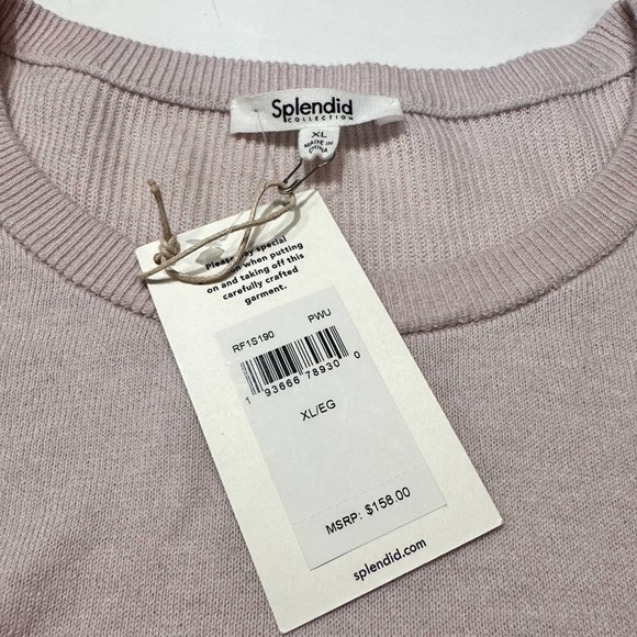 NWT Splendid sweater XL Off White Cream Crew neck - Picture 5 of 7